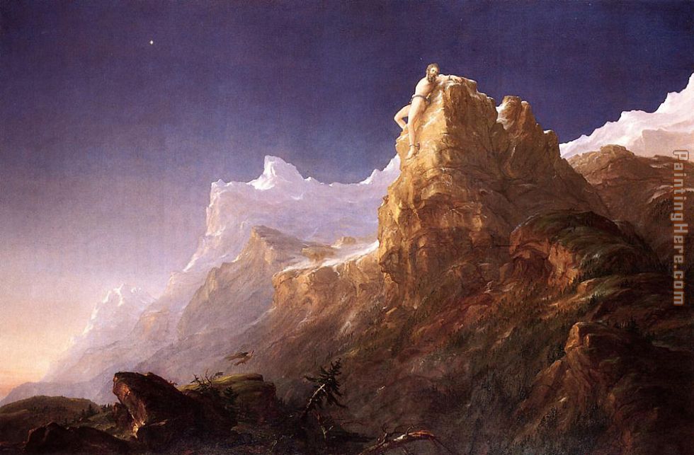 Prometheus Bound painting - Thomas Cole Prometheus Bound art painting